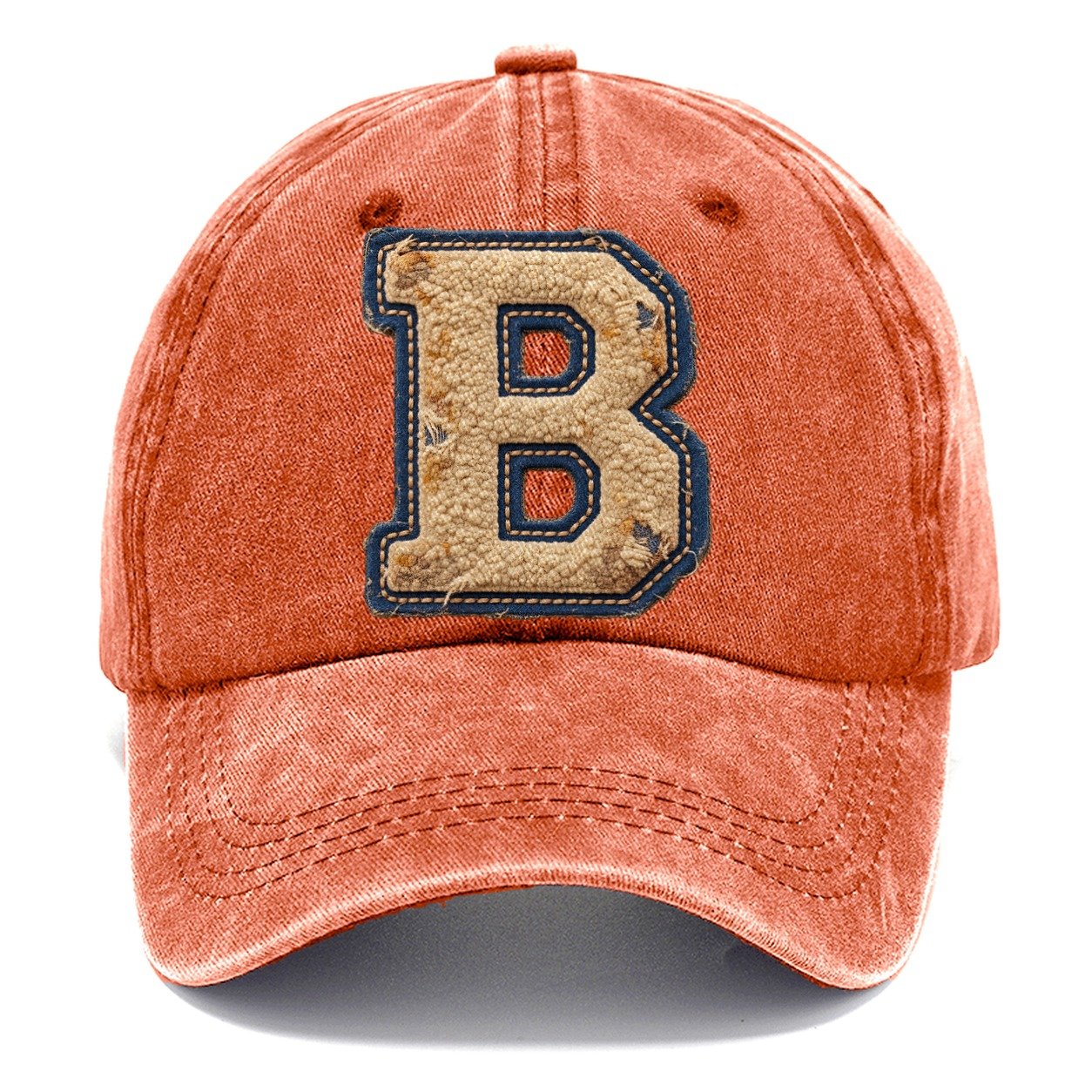 Varsity Chenille B Monogram Classic Cap – Terracotta Clay