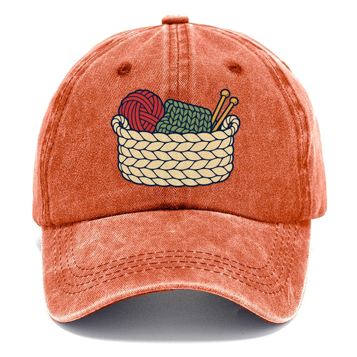 Unfinished Project Basket Yarn Crafts Classic Cap – Terracotta Clay