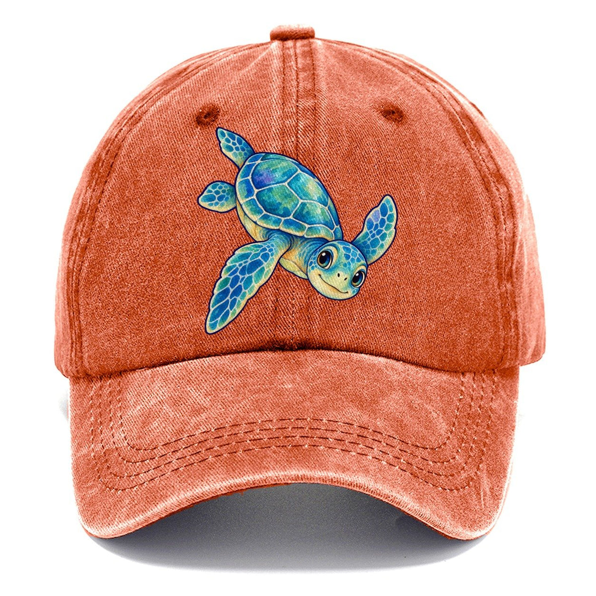 Sea Turtle Downward Glide Sea Sprite Classic Cap – Terracotta Clay