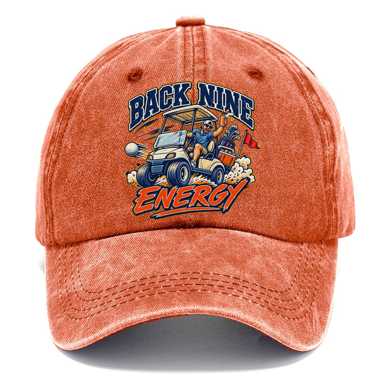 Back Nine Energy Golf Life Classic Cap – Terracotta Clay