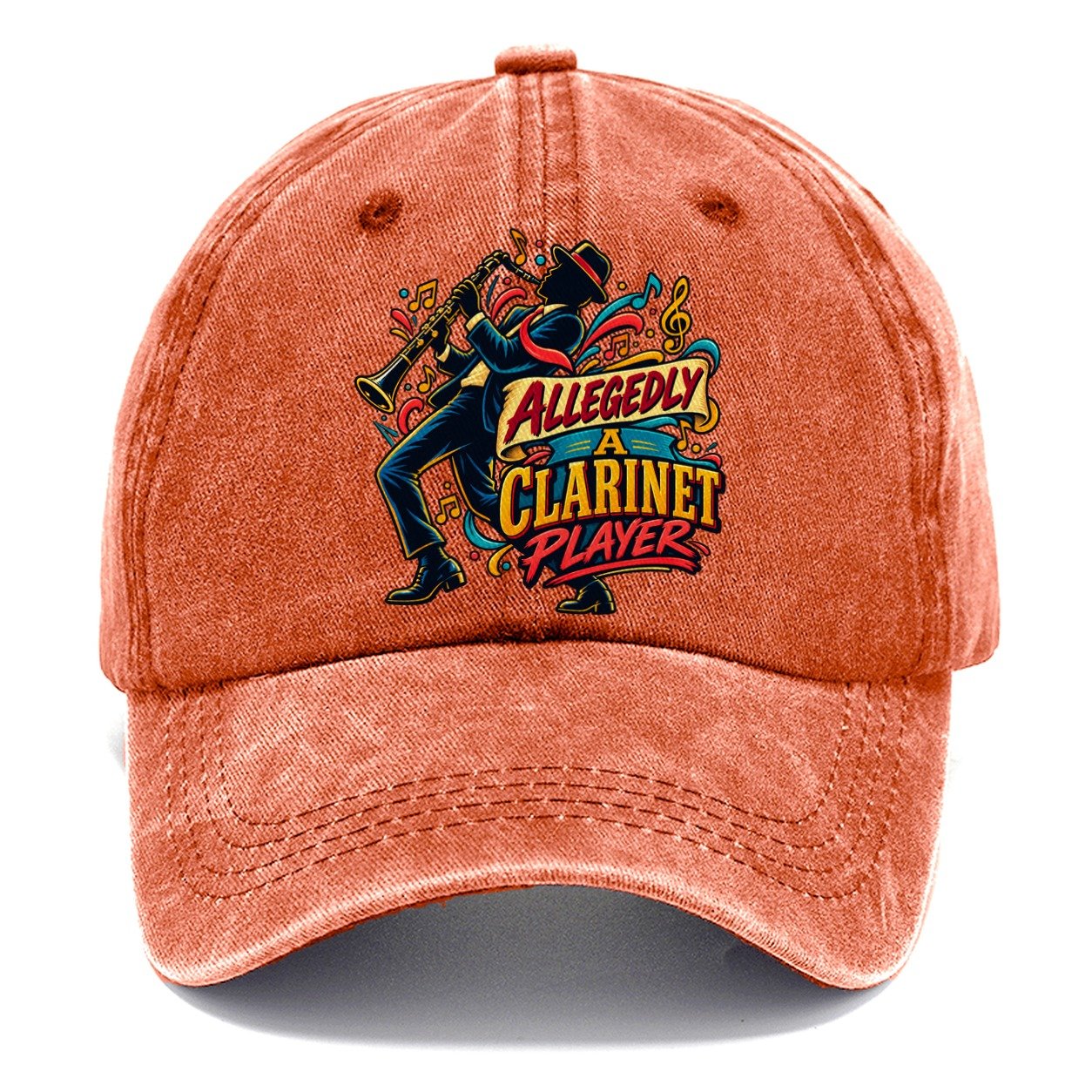 Allegedly A Clarinet Player Music Instruments Classic Cap – Terracotta Clay