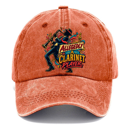 Allegedly A Clarinet Player Music Instruments Classic Cap – Terracotta Clay