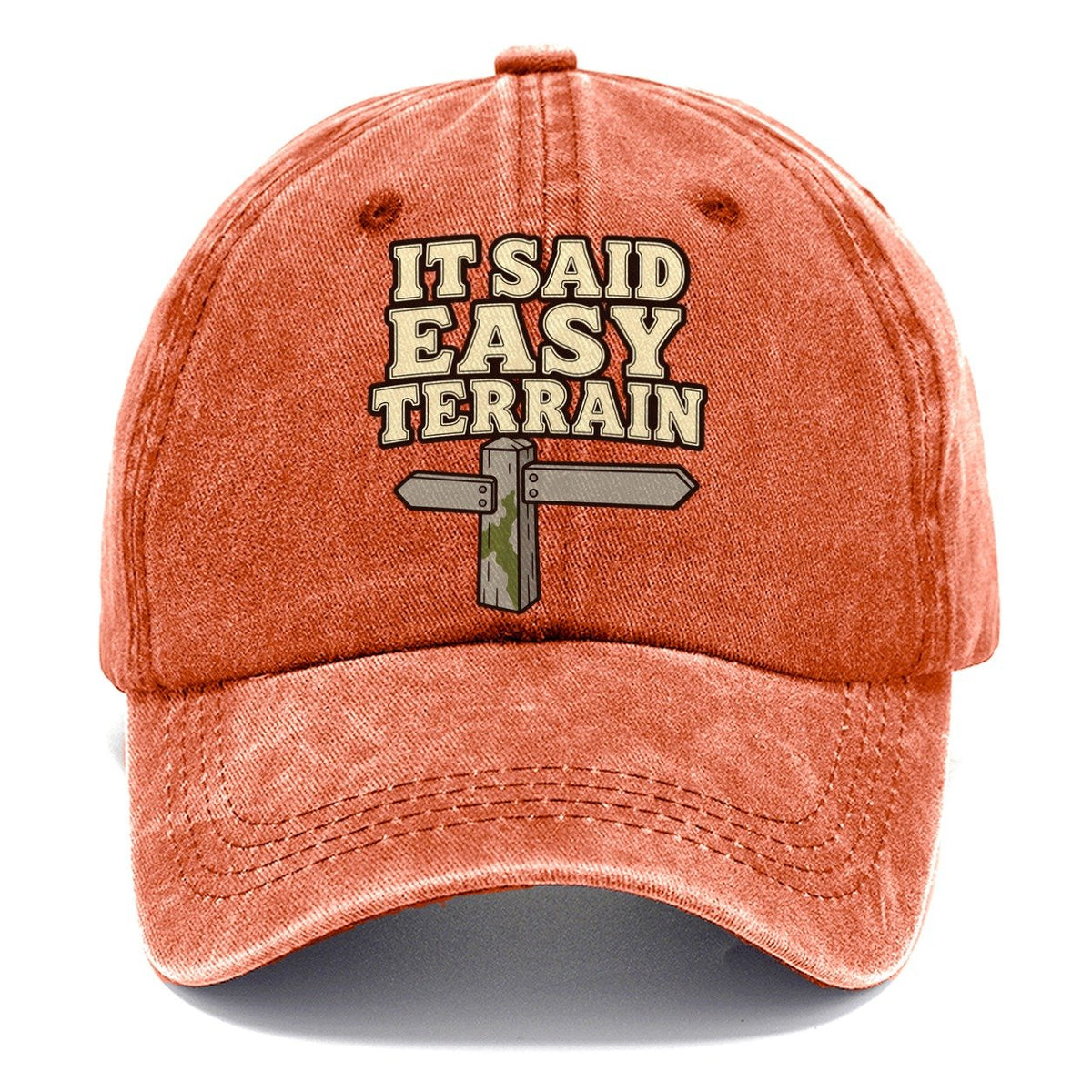 It Said Easy Terrain Geocaching Classic Cap – Terracotta Clay