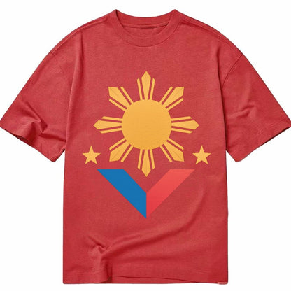 Philippines Flag Sun And Classic T-shirt – Red
