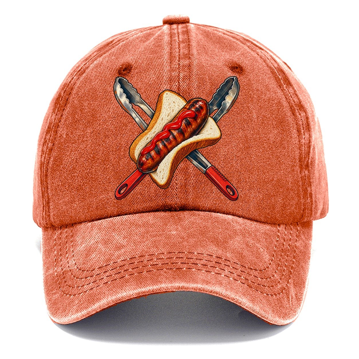 Sausage Sizzle Bread And Tongs Australia Cultural Icons Classic Cap – Terracotta Clay
