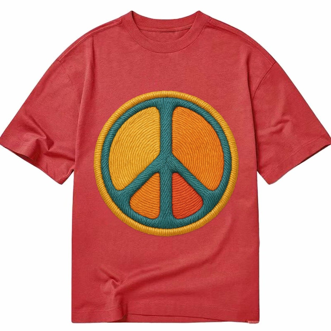 Golden Peace Classic T-shirt – Red