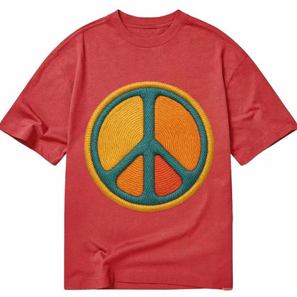 Golden Peace Classic T-shirt – Red