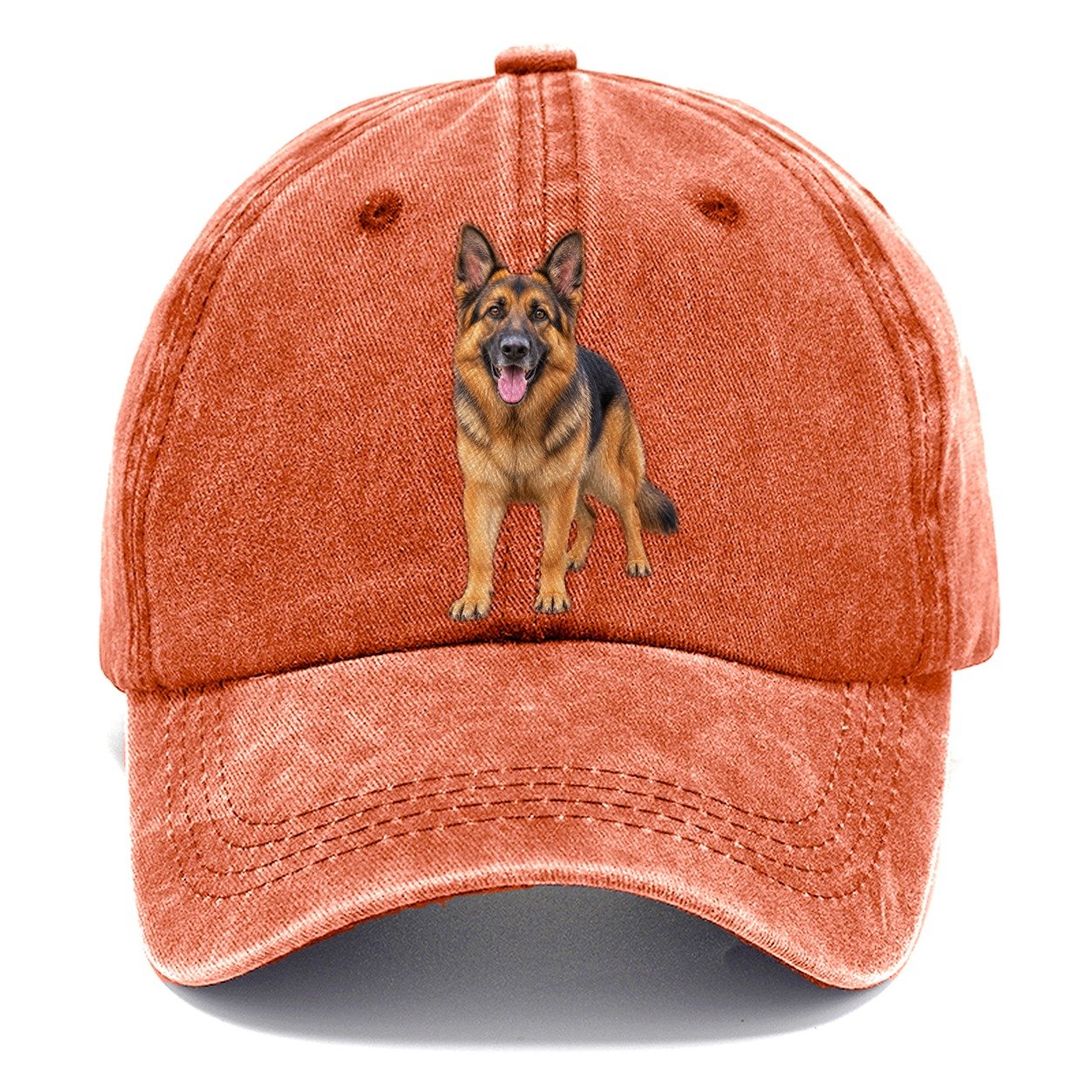 German Shepherd Standing Top Breeds Classic Cap – Terracotta Clay