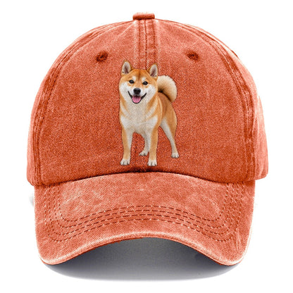 Shiba Inu Standing Top Breeds Classic Cap – Terracotta Clay