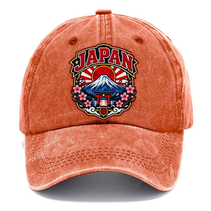 Japan Retro Badge Country Logos Classic Cap – Terracotta Clay