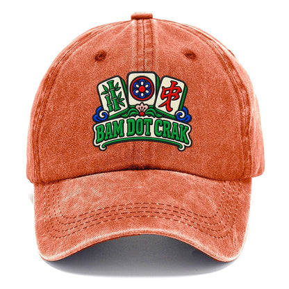 Bam Dot Crak Mahjong Game Night Classic Cap – Terracotta Clay