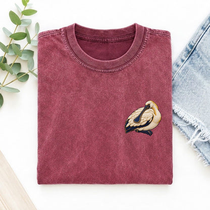 Spoonbill Shoulder Rest Left Chest Thread Signatures II Left Chest Vintage T-shirt – Raspberry