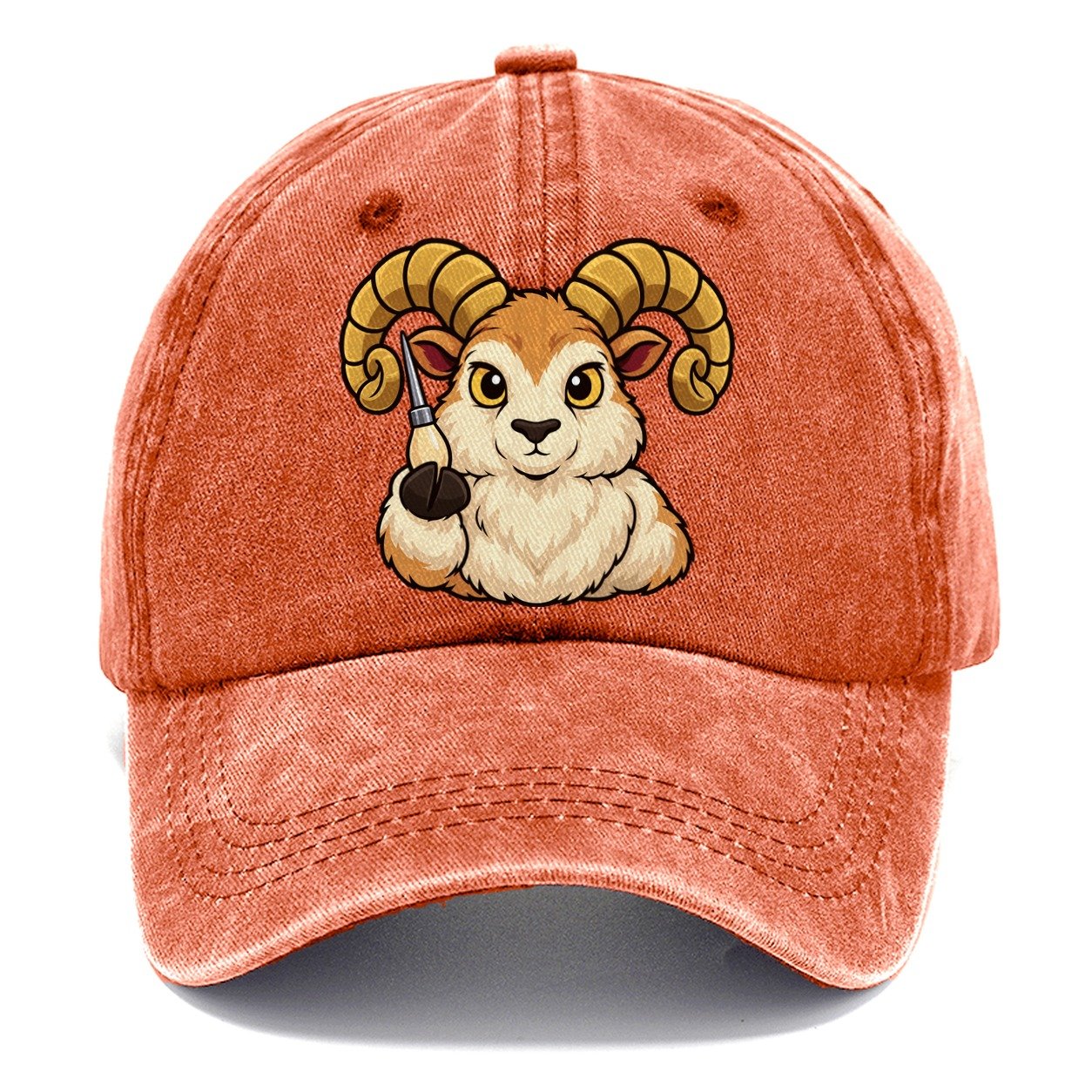 Ram With An Awl Leathercraft Classic Cap – Terracotta Clay