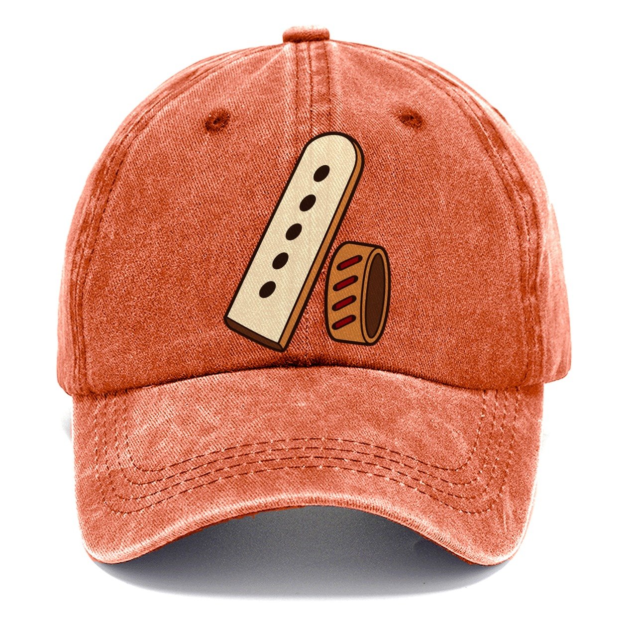 Belt End And Punched Holes Leathercraft Classic Cap – Terracotta Clay
