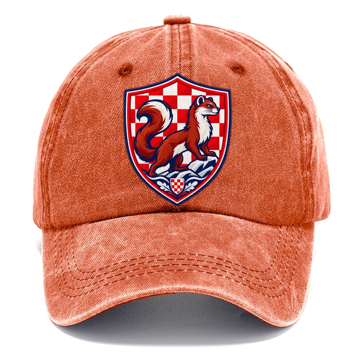 Croatia Minimal Emblem Country Logos Classic Cap – Terracotta Clay