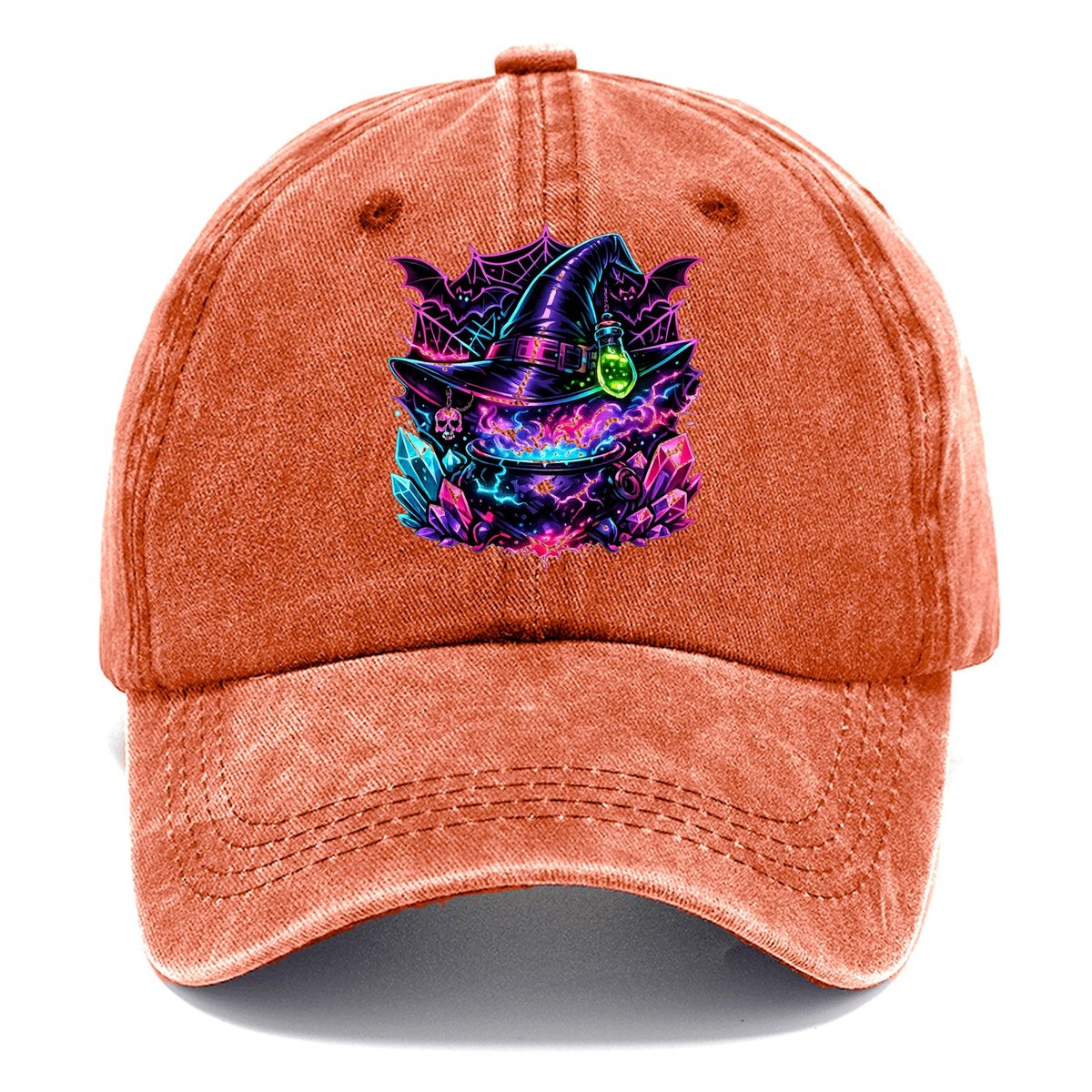 Neon Witch Cauldron Classic Cap – Terracotta Clay