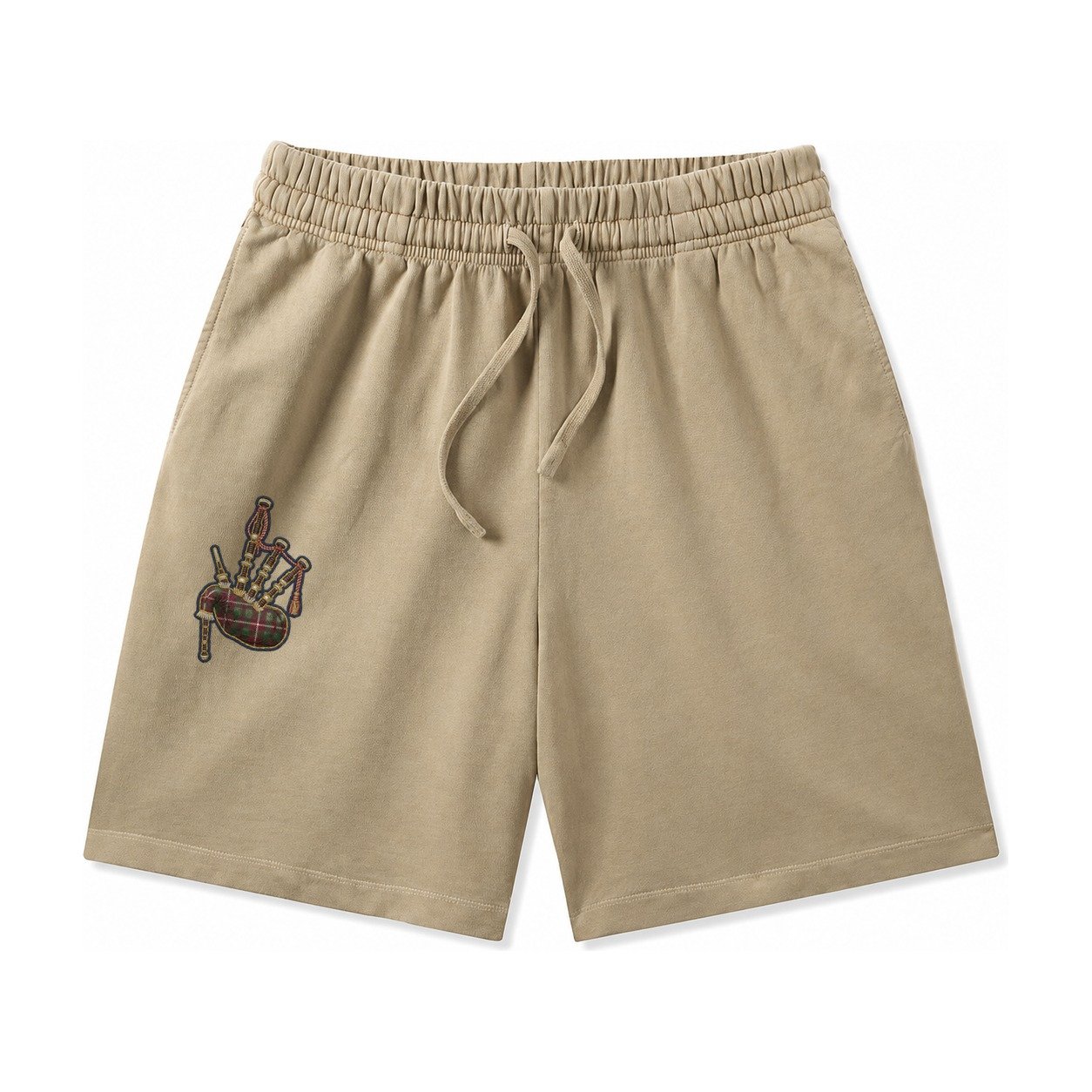 Scottish Thistle Washed Shorts – Khaki