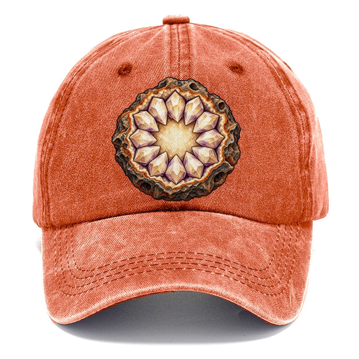 Split Geode Half Rocks And Minerals Classic Cap – Terracotta Clay