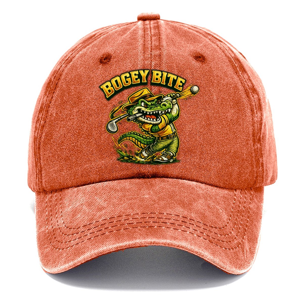 Bogey Bite Gator Classic Cap – Terracotta Clay