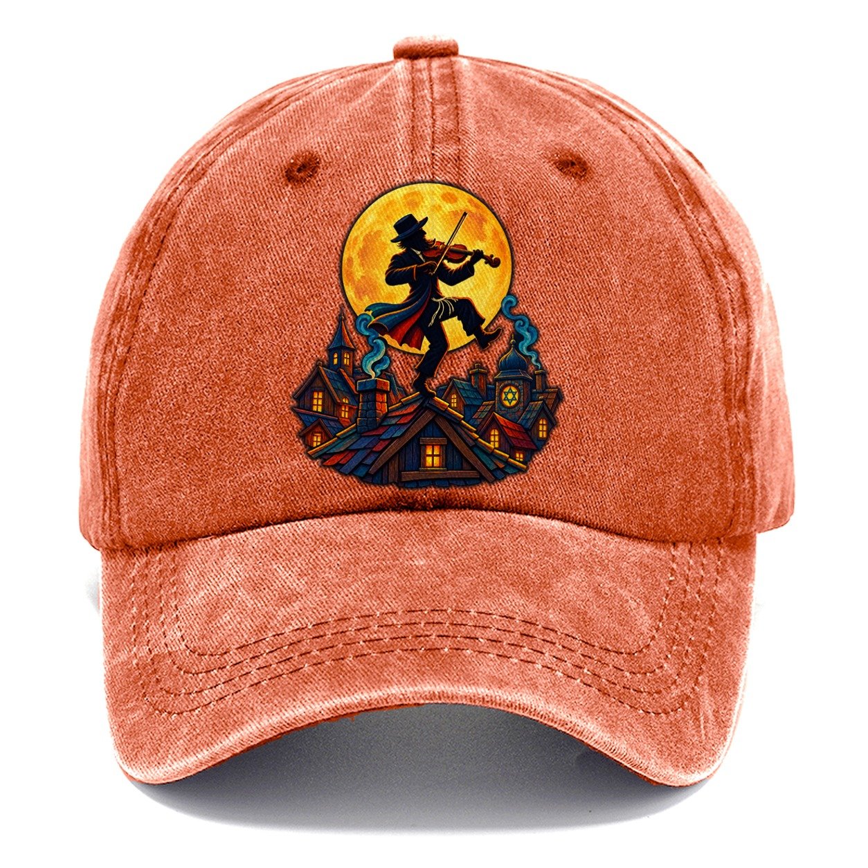 Shtetl Fiddler Roof Judaism Heritage Classic Cap – Terracotta Clay