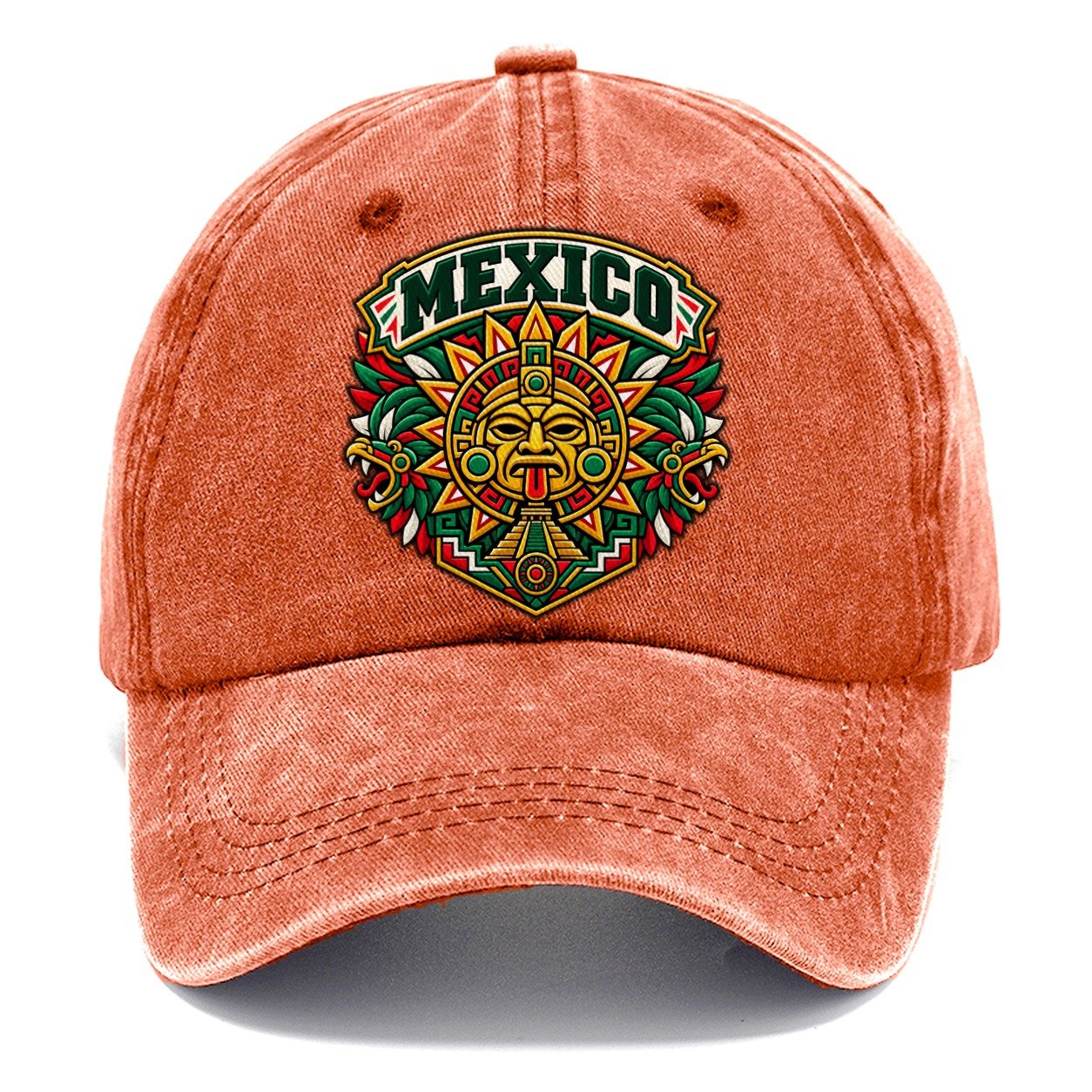 Mexico Retro Badge Country Logos Classic Cap – Terracotta Clay