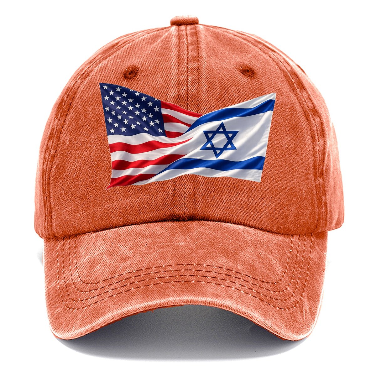 US Israel Waving Flags Alliance Classic Cap – Terracotta Clay