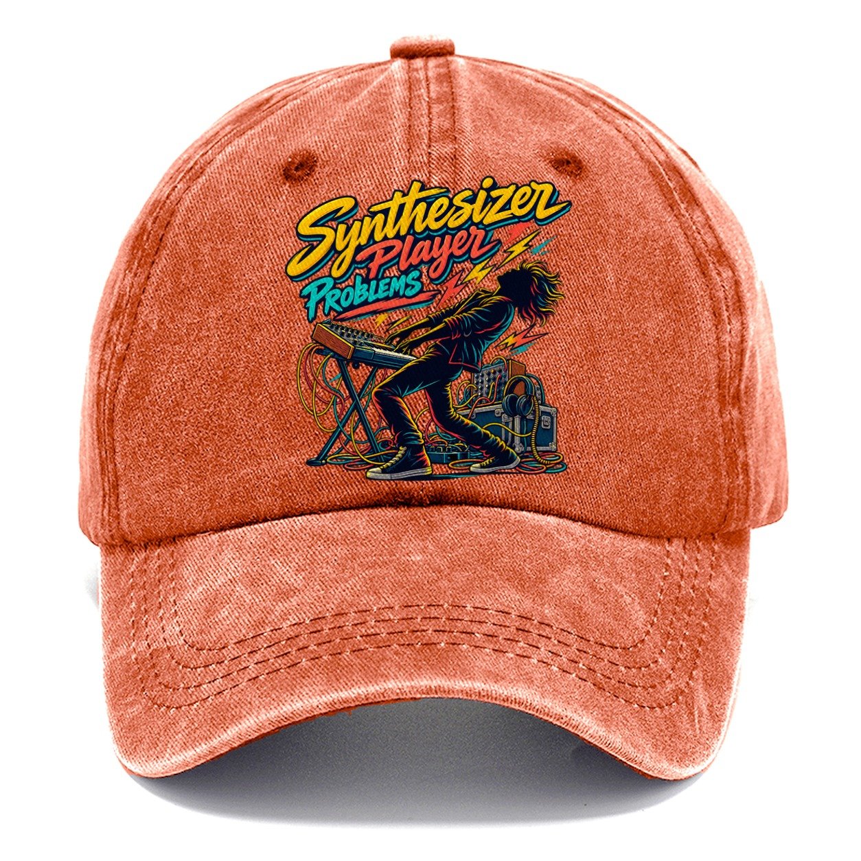Synthesizer Player Problems Music Instruments Classic Cap – Terracotta Clay