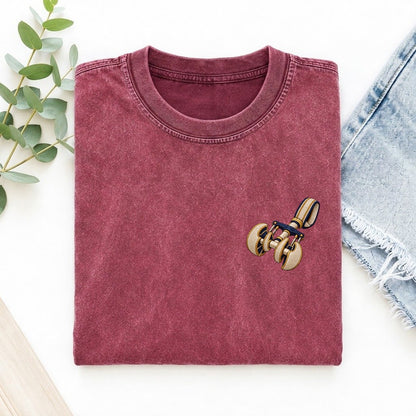 Climbing Cam Four Lobes Left Chest Thread Signatures II Left Chest Vintage T-shirt – Raspberry