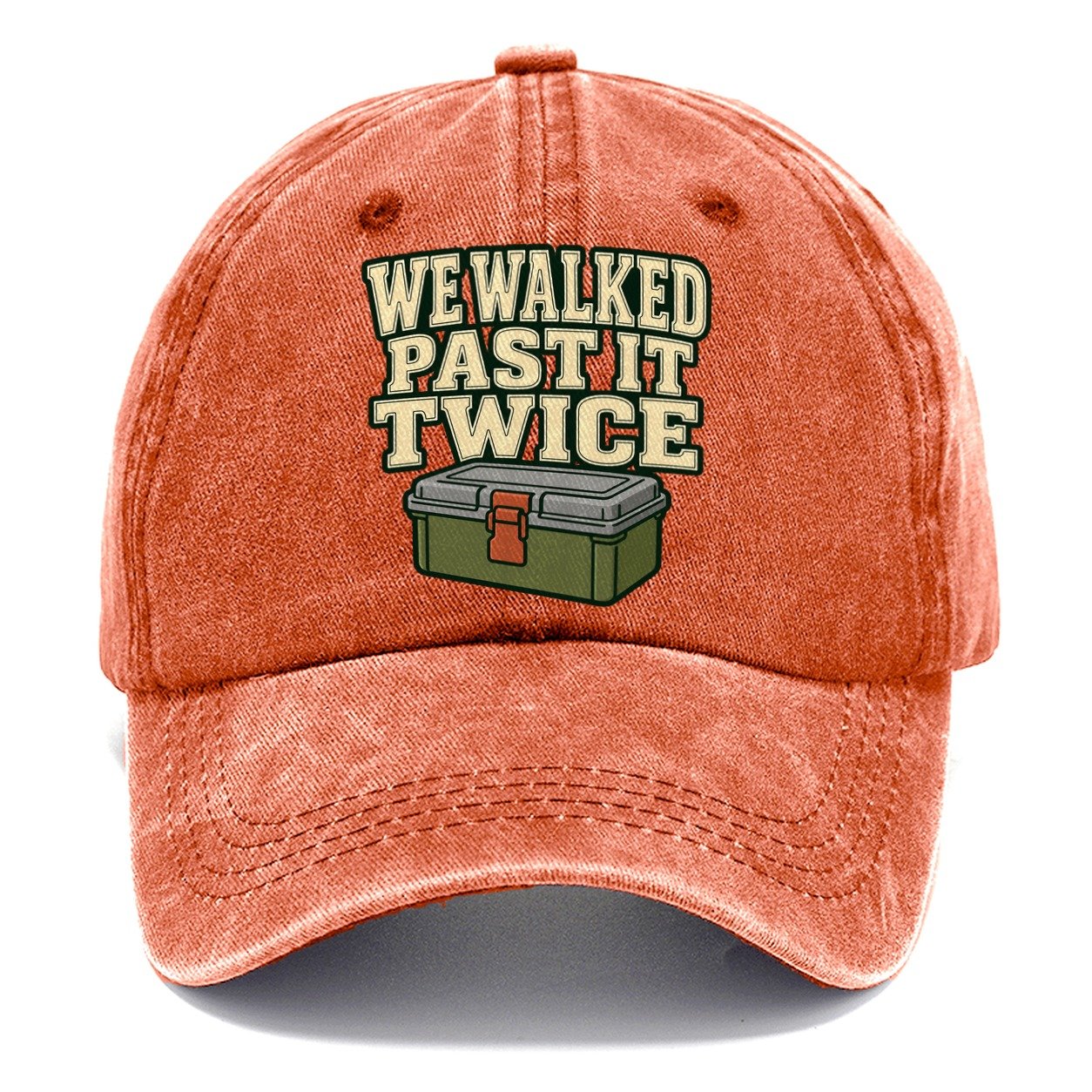We Walked Past It Twice Geocaching Classic Cap – Terracotta Clay