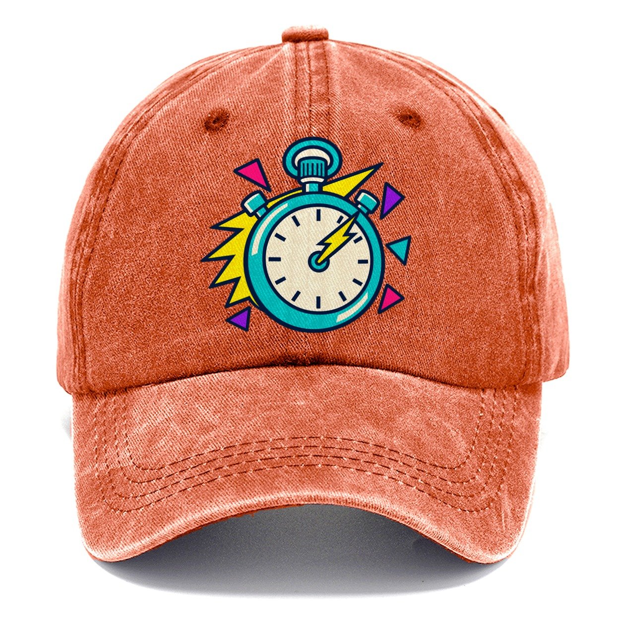 Lightning Stopwatch 90S Running Clubs Classic Cap – Terracotta Clay