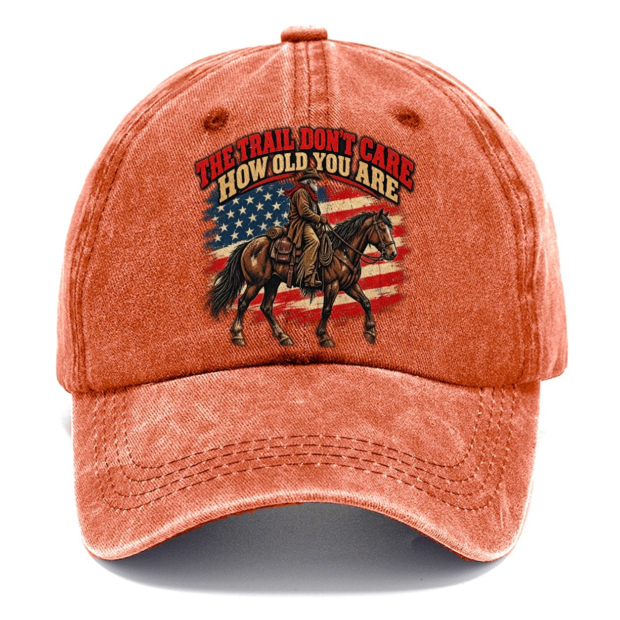 The Trail Don T Care How Old You Are Old Man Strong Classic Cap – Terracotta Clay