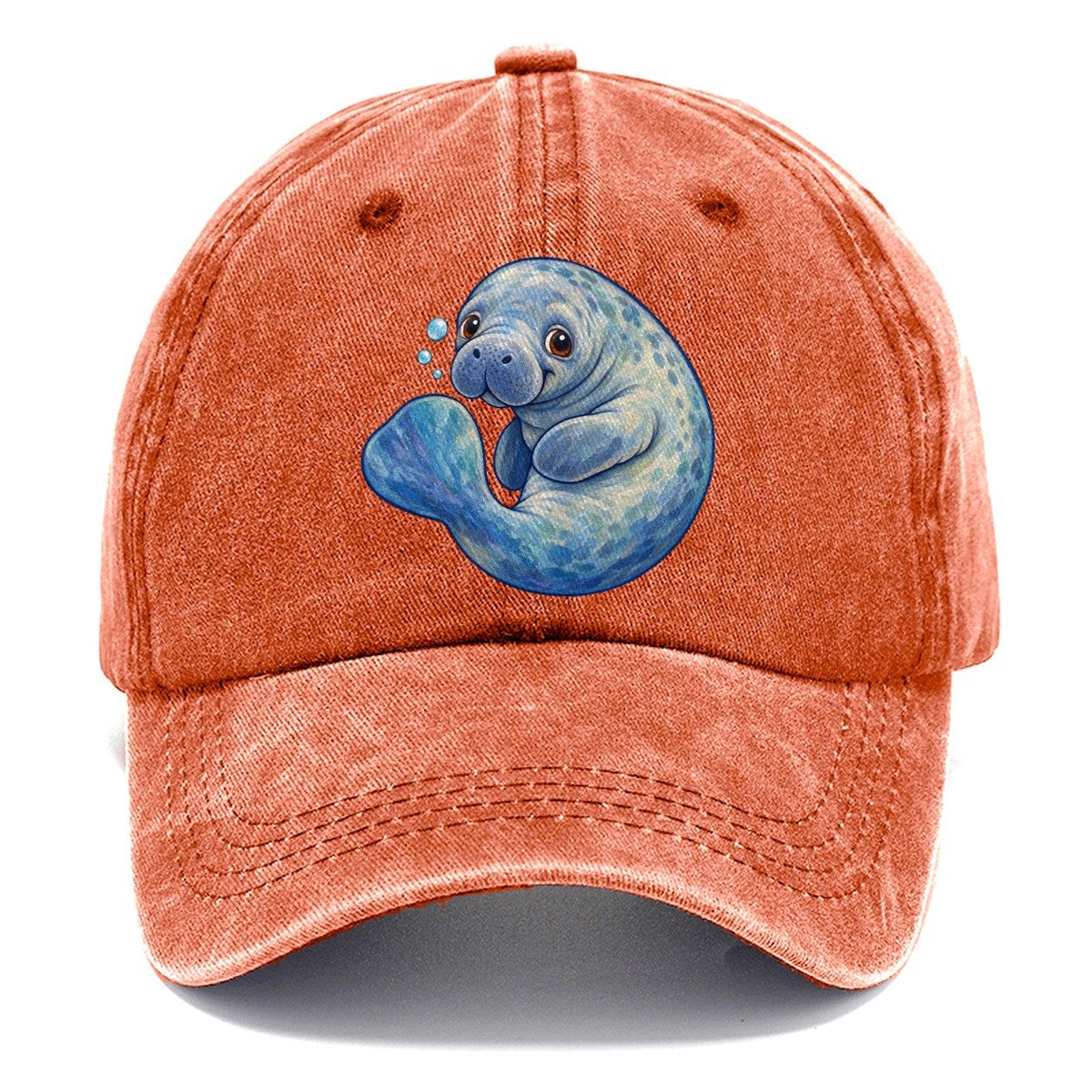Manatee Curled Drift Sea Sprite Classic Cap – Terracotta Clay
