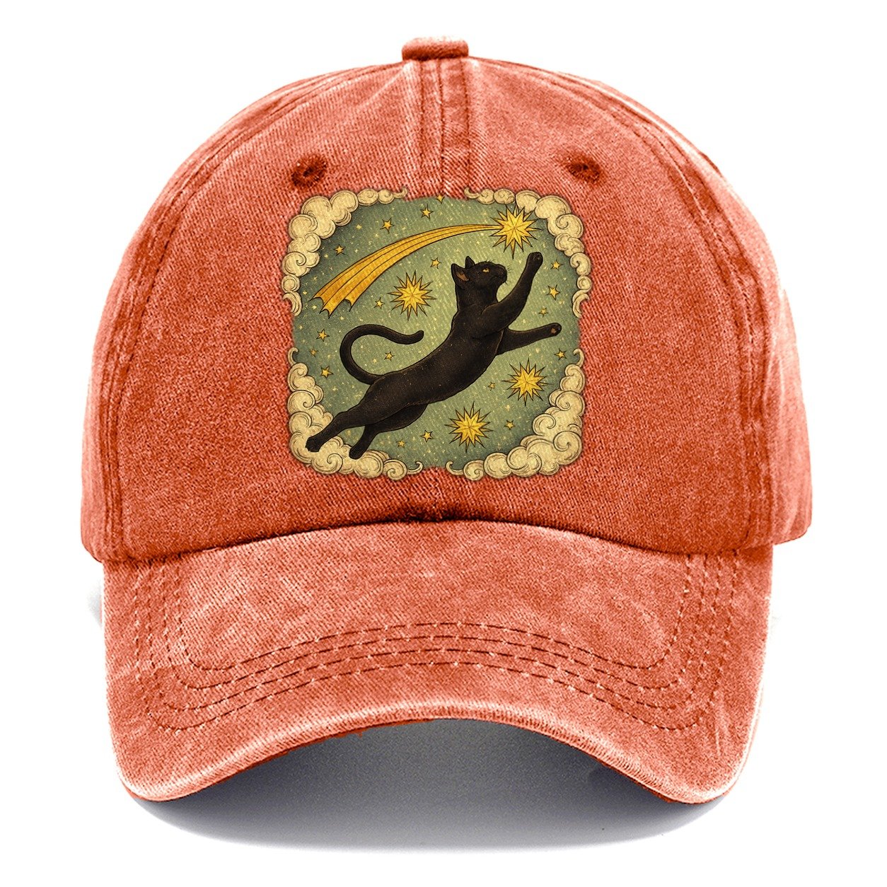 Celestial Black Cat Classic Cap – Terracotta Clay