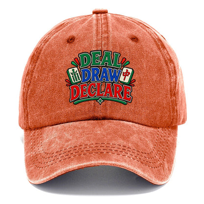 Deal Draw Declare Mahjong Game Night Classic Cap – Terracotta Clay