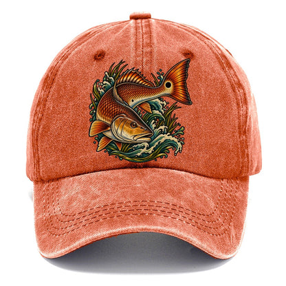 Redfish Tail Spot Fishing Club Classic Cap – Terracotta Clay