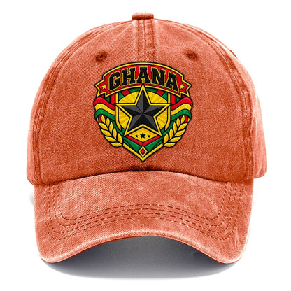 Ghana Retro Badge Country Logos Classic Cap – Terracotta Clay