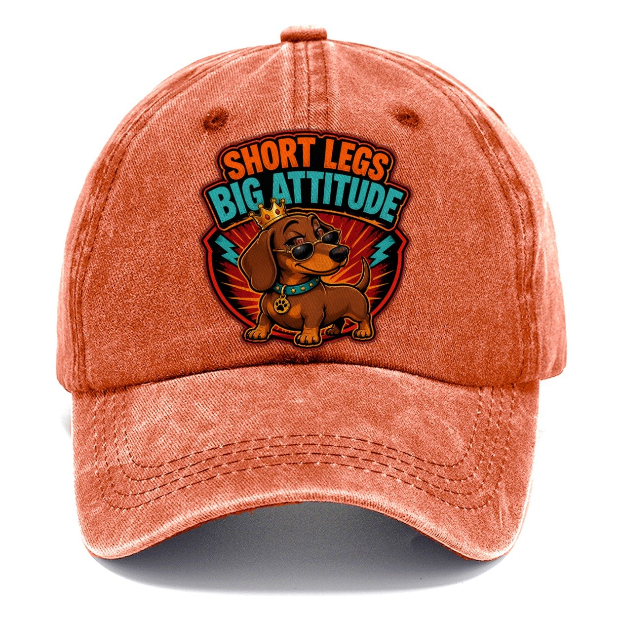 Short Legs Big Attitude Dachshund Classic Cap – Terracotta Clay