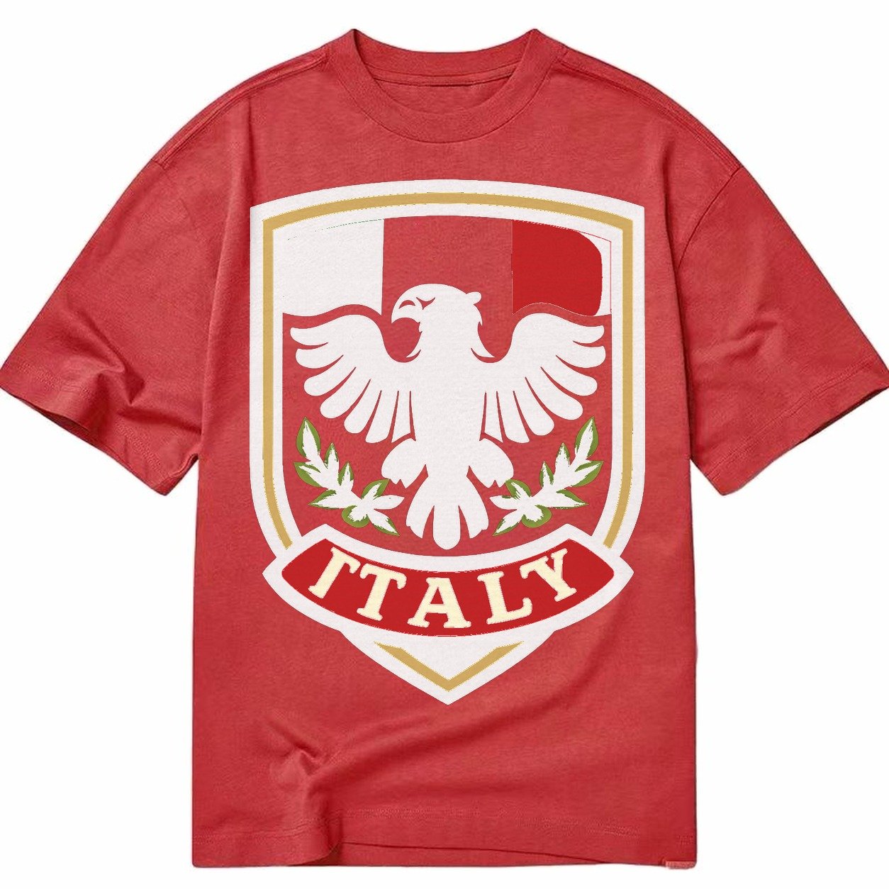 Italy Tricolor Logo Classic T-shirt – Red