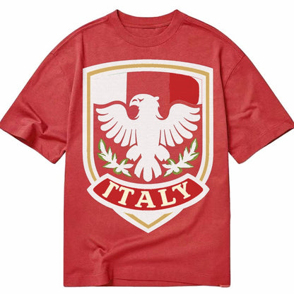 Italy Tricolor Logo Classic T-shirt – Red