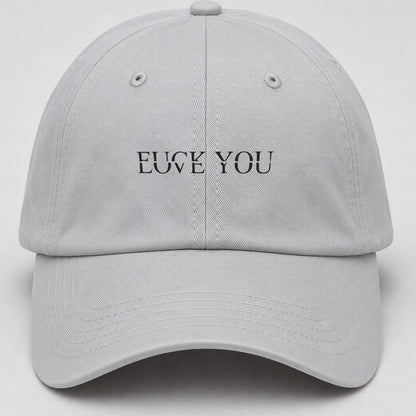 Fuck Love You Baseball Cap – Light Gray