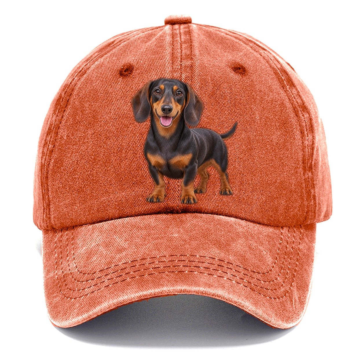 Dachshund Standing Top Breeds Classic Cap – Terracotta Clay