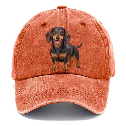 Dachshund Standing Top Breeds Classic Cap – Terracotta Clay