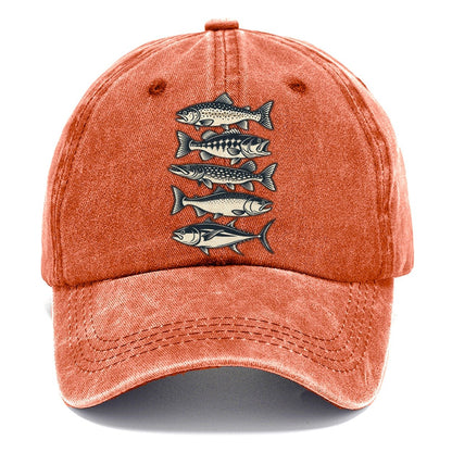 Fish School Stack Fishing Elegant Classic Cap – Terracotta Clay