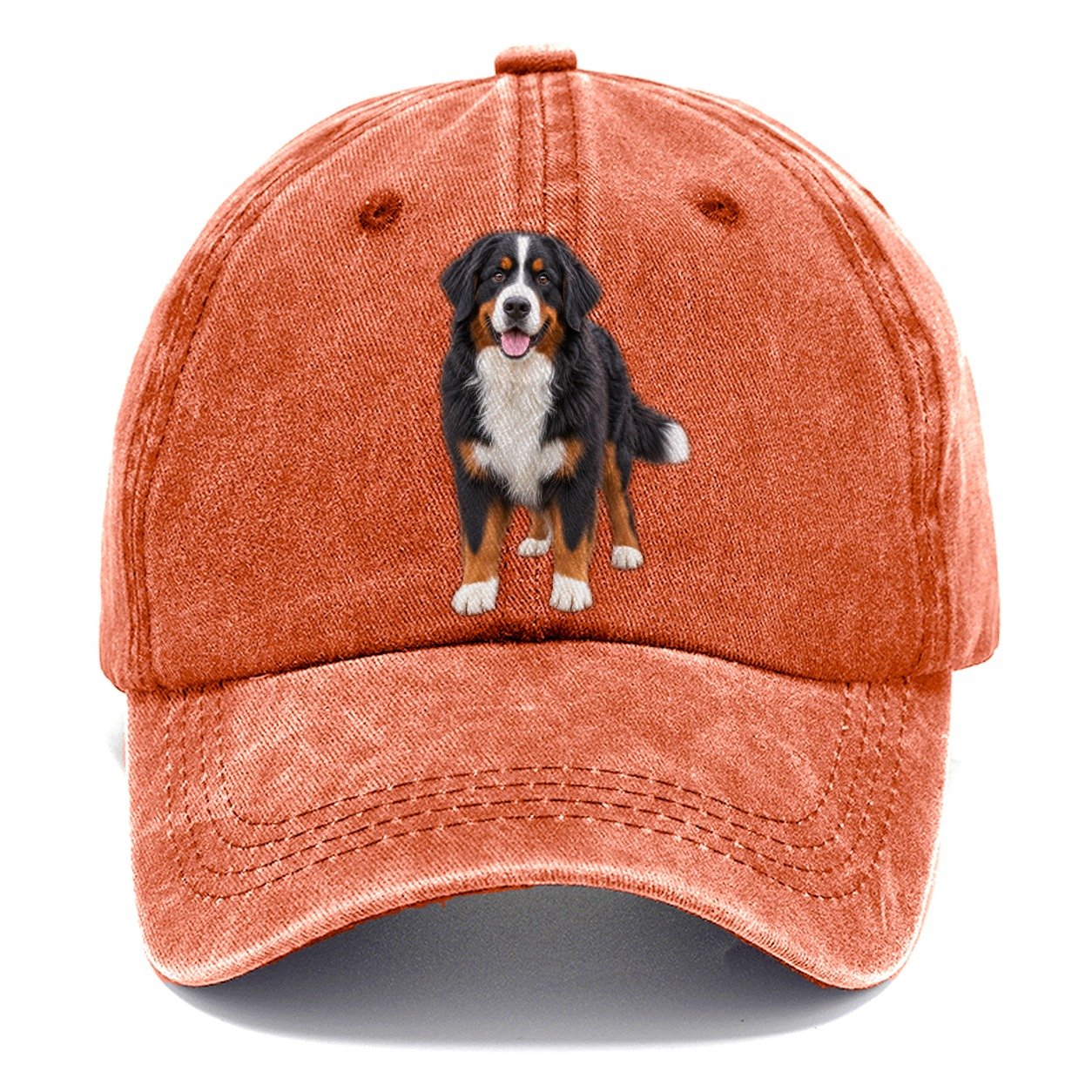 Bernese Mountain Dog Standing Top Breeds Classic Cap – Terracotta Clay