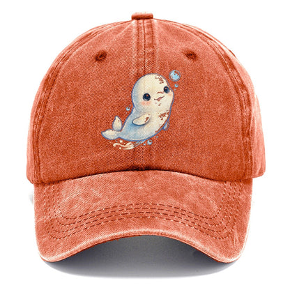 Beluga Whale Bubble Rise Sea Sprite Classic Cap – Terracotta Clay