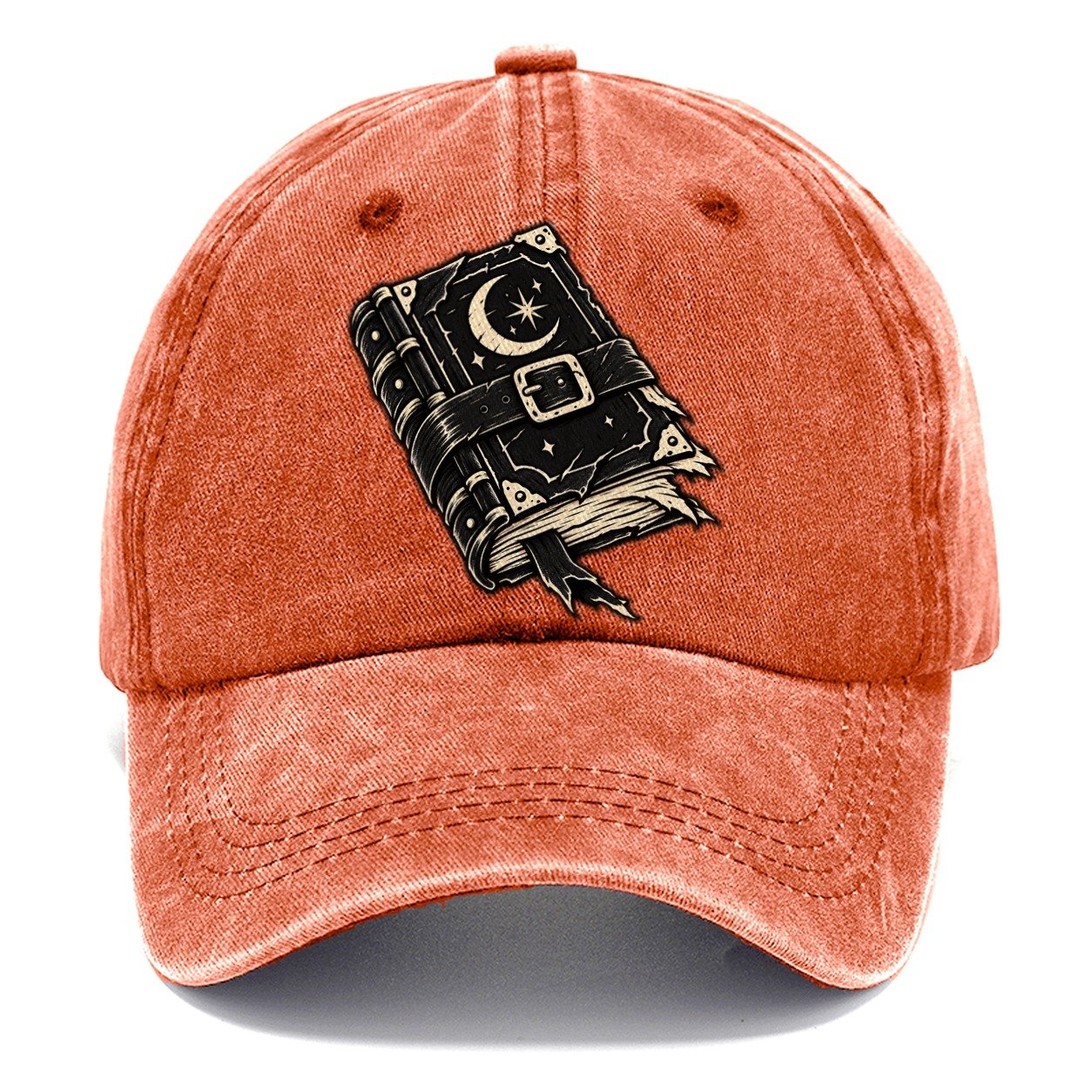 Clasped Spellbook Witch Magic Classic Cap – Terracotta Clay