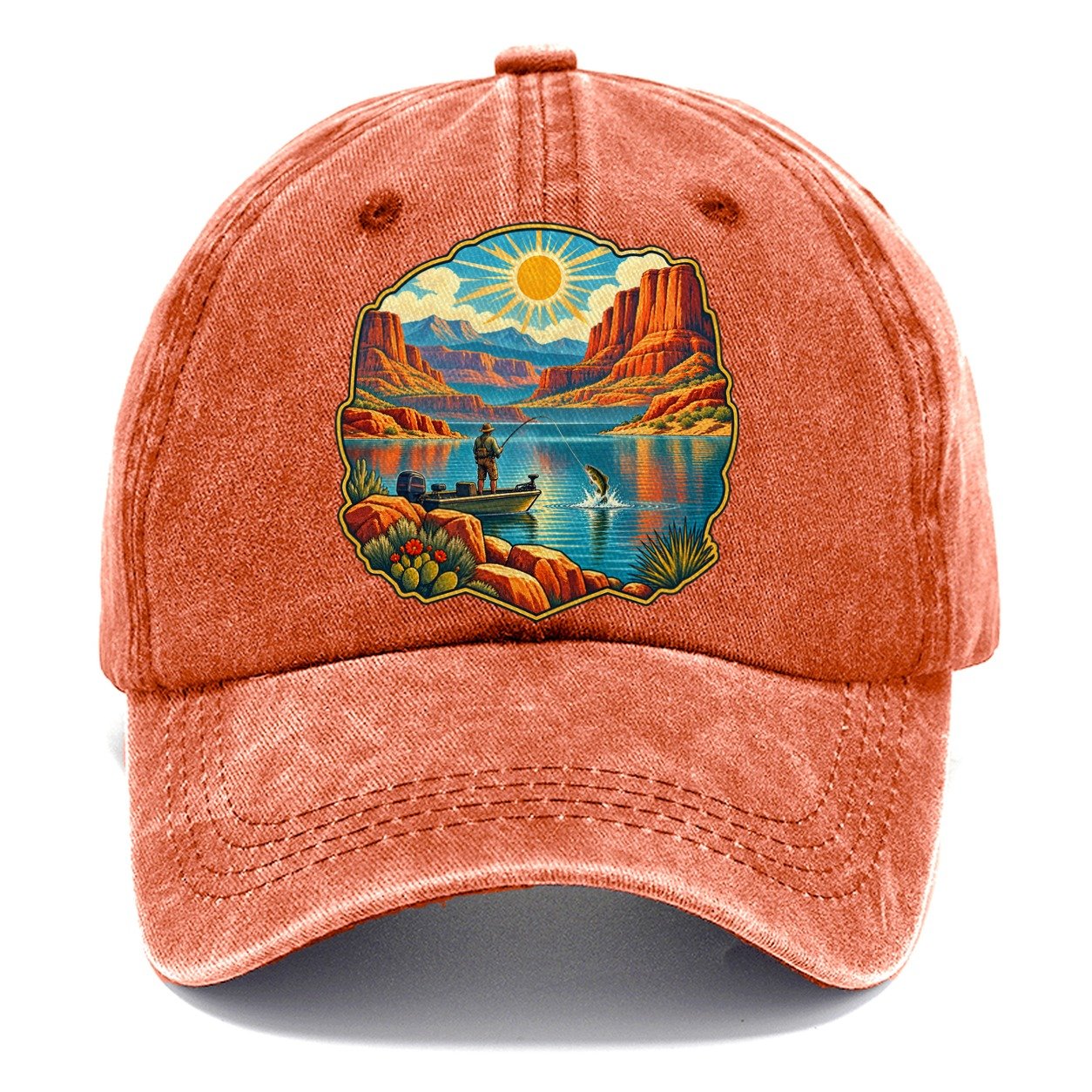 Desert Reservoir Noon Fishing Club Classic Cap – Terracotta Clay