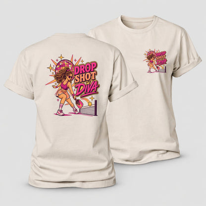 Drop Shot Diva Pickleball Life Women's Cotton T-Shirt – Sand
