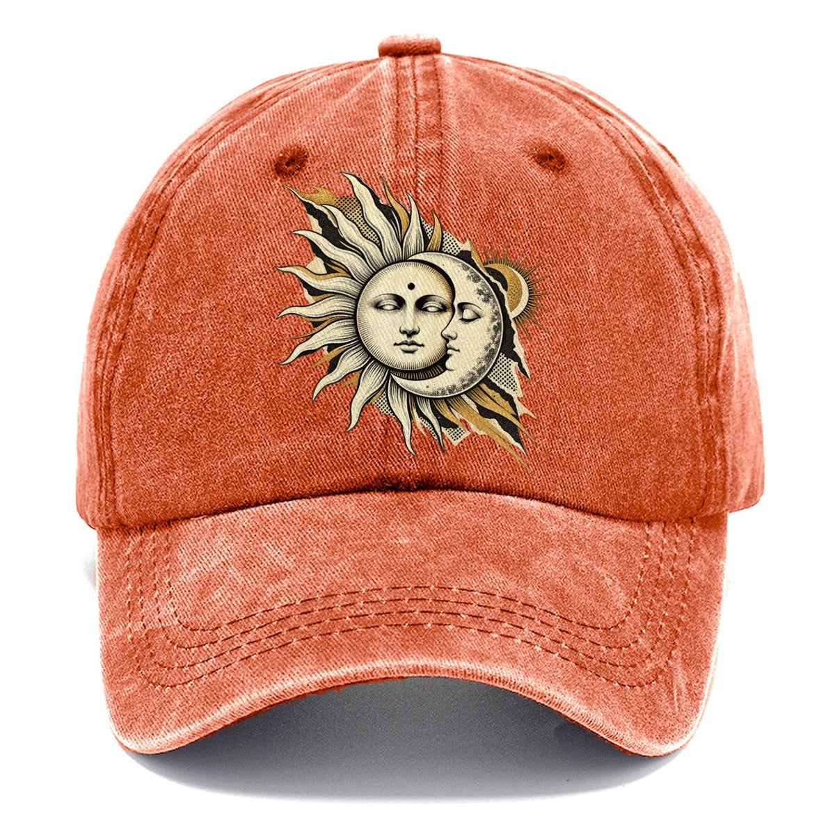 Celestial Harmony Kinetic Collage Classic Cap – Terracotta Clay