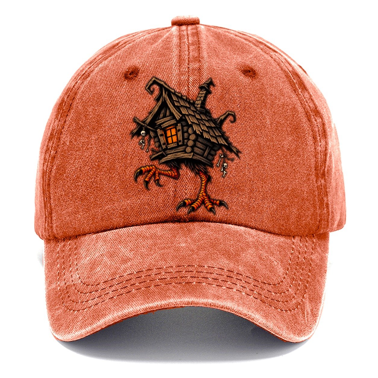 Baba Yaga Hut On Chicken Legs Witch Magic Classic Cap – Terracotta Clay